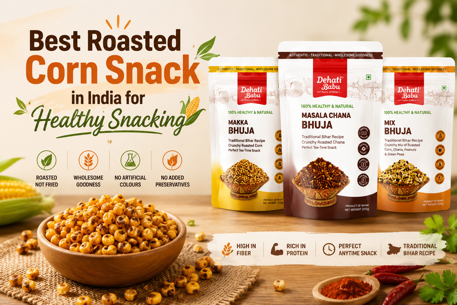 Best Roasted Corn Snack in India for Healthy Snacking