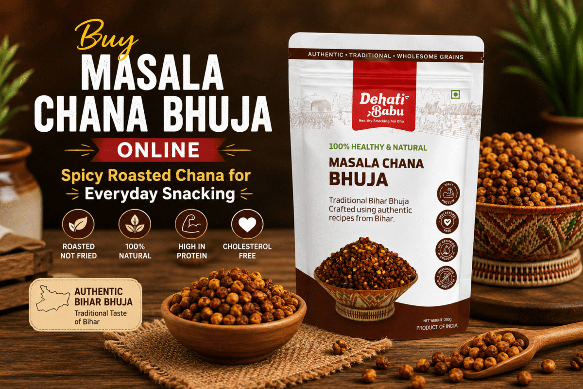 Dehati Babu Masala Chana Bhuja for spicy roasted chana snacking